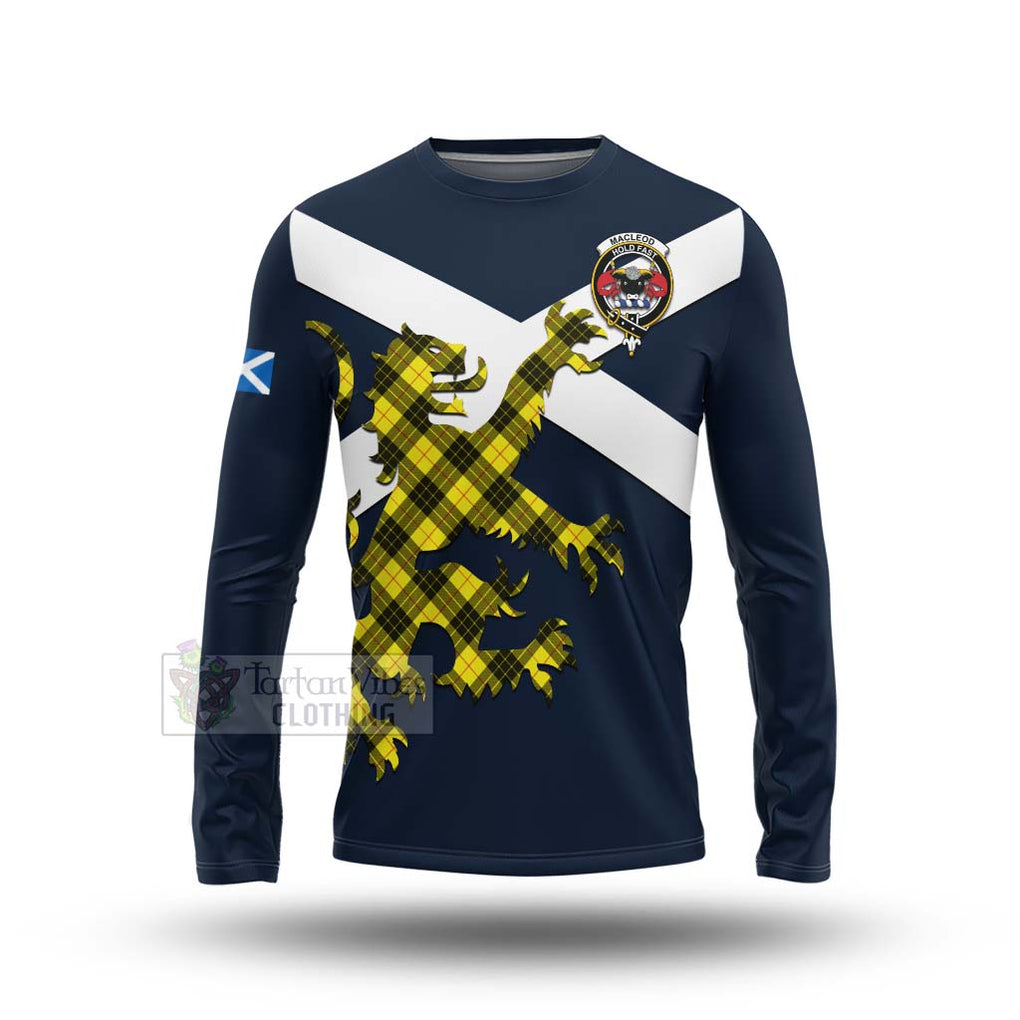 Tartan Vibes Clothing MacLeod (McLeod) Tartan Lion Rampant Long Sleeve T-Shirt – Proudly Display Your Heritage with Alba Gu Brath and Clan Name