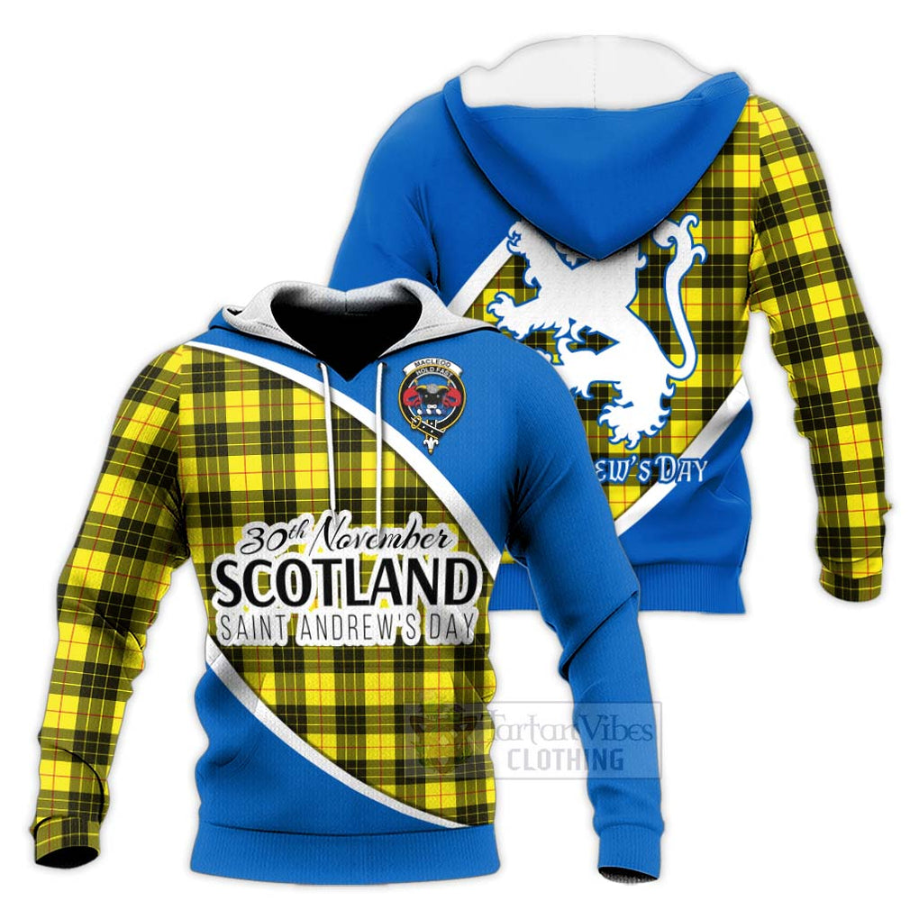 Tartan Vibes Clothing MacLeod (McLeod) Family Crest Tartan Knitted Hoodie Celebrate Saint Andrew's Day in Style