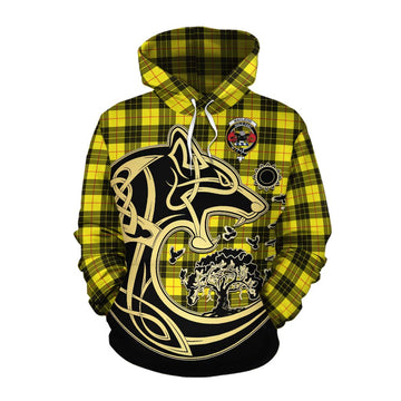 MacLeod (McLeod) Tartan Cotton Hoodie with Family Crest Celtic Wolf Style