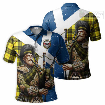 MacLeod (McLeod) Tartan Polo Shirt with Family Crest Scottish Bagpiper Vibes