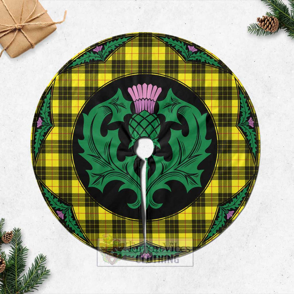 Tartan Vibes Clothing MacLeod (McLeod) Tartan Christmas Tree Skirt Scottish Thistle Style