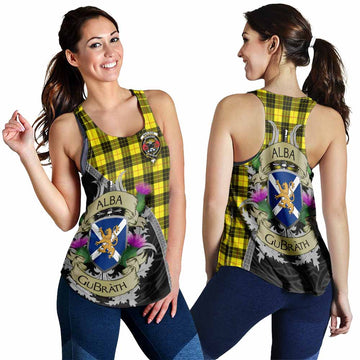 MacLeod (McLeod) Tartan Family Crest Women's Racerback Tanks Lion Rampant Royal Thistle Shield Celtic Inspired