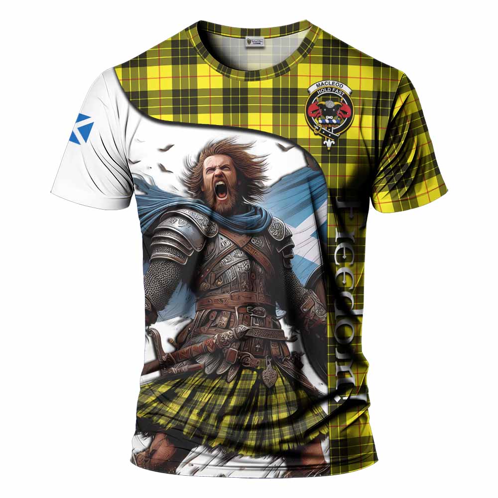 MacLeod (McLeod) Crest Tartan T-Shirt Inspired by the Freedom of Scottish Warrior