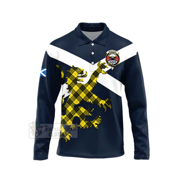 MacLeod (McLeod) Tartan Lion Rampant Long Sleeve Polo Shirt  Proudly Display Your Heritage with Alba Gu Brath and Clan Name