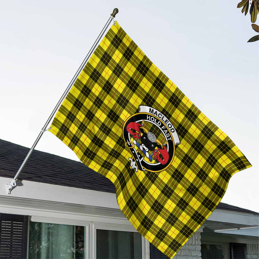 MacLeod (McLeod) Tartan House Flag with Family Crest House Flag - Tartan Vibes Clothing