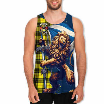 MacLeod (McLeod) Tartan Family Crest Men's Tank Top with Scottish Majestic Lion