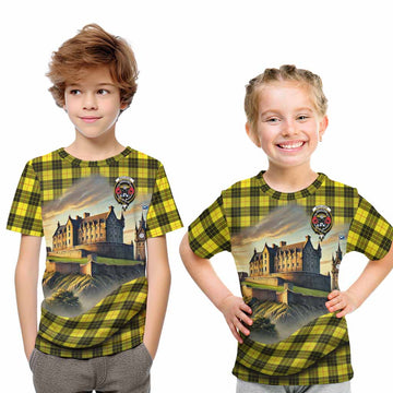 MacLeod (McLeod) Tartan Family Crest Kid T-Shirt with Scottish Ancient Castle Style Youth XL Size14 - Tartan Vibes Clothing