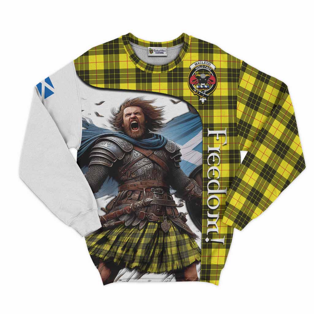 Tartan Vibes Clothing MacLeod (McLeod) Crest Tartan Sweatshirt Inspired by the Freedom of Scottish Warrior