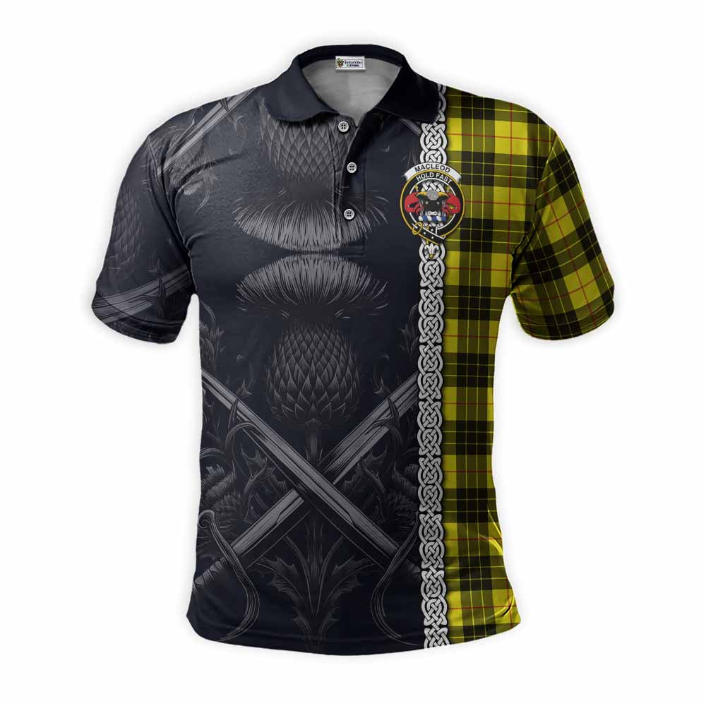 MacLeod (McLeod) Tartan Polo Shirt with Family Crest Cross Sword Thistle Celtic Vibes Kid - Tartan Vibes Clothing