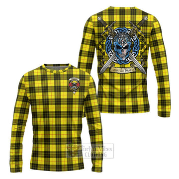 MacLeod (McLeod) Tartan Long Sleeve T-Shirt with Family Crest Celtic Skull Style