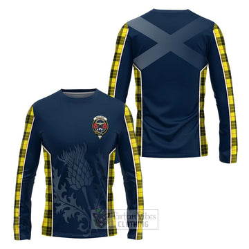 MacLeod (McLeod) Tartan Long Sleeve T-Shirt with Family Crest and Scottish Thistle Vibes Sport Style