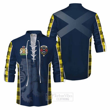 MacLeod (McLeod) Tartan Ghillie Kilt Shirt with Family Crest and Lion Rampant Vibes Sport Style