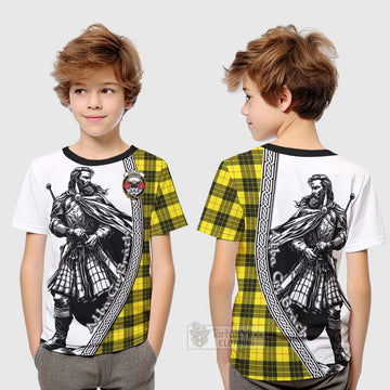 MacLeod (McLeod) Tartan Clan Crest Kid T-Shirt with Highlander Warrior Celtic Style