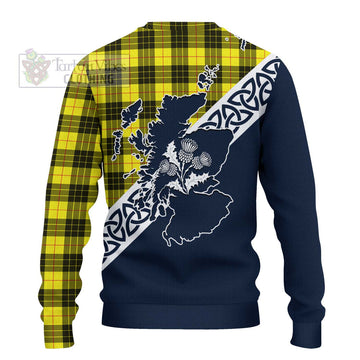 MacLeod (McLeod) Tartan Ugly Sweater Featuring Thistle and Scotland Map