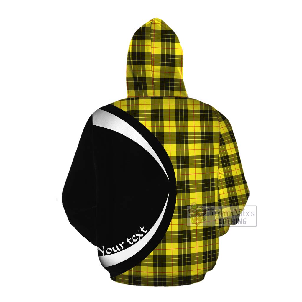 Tartan Vibes Clothing MacLeod (McLeod) Tartan Cotton Hoodie with Family Crest Circle Style