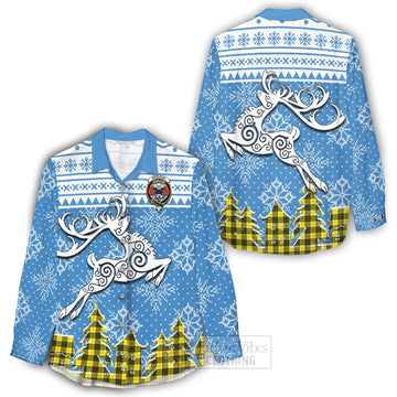 MacLeod (McLeod) Clan Christmas Women's Casual Shirt Celtic Reindeer Style