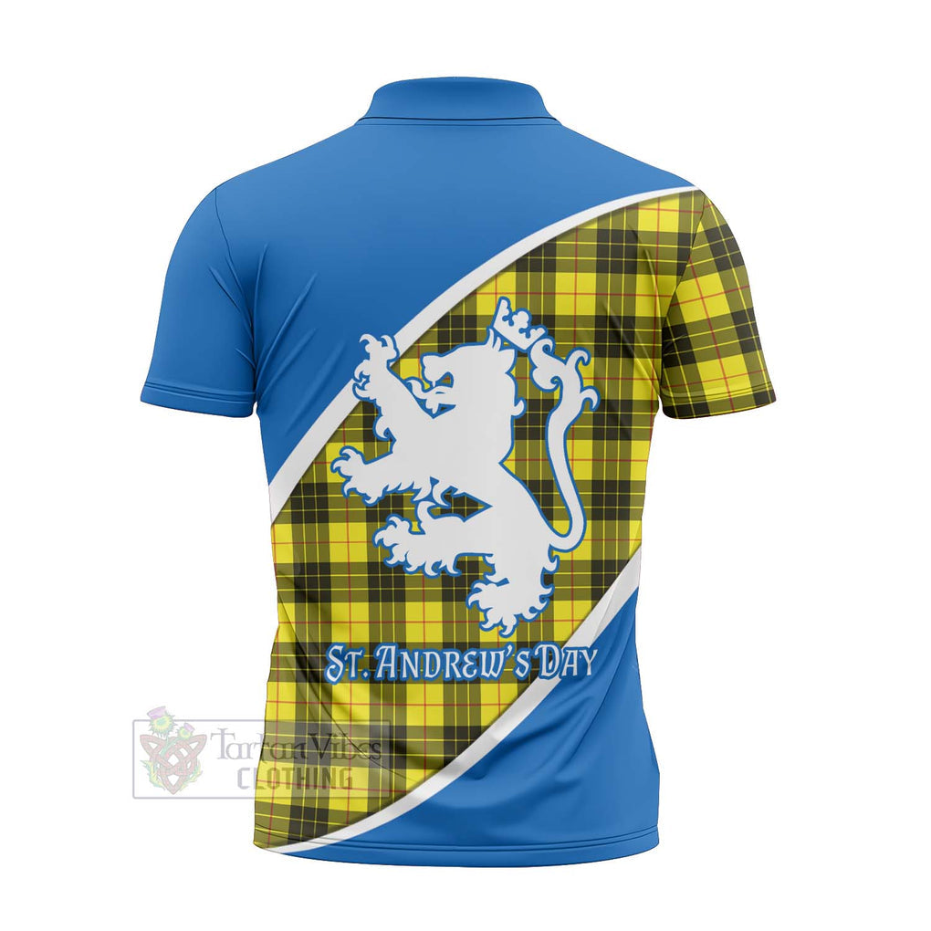 Tartan Vibes Clothing MacLeod (McLeod) Family Crest Tartan Zipper Polo Shirt Celebrate Saint Andrew's Day in Style