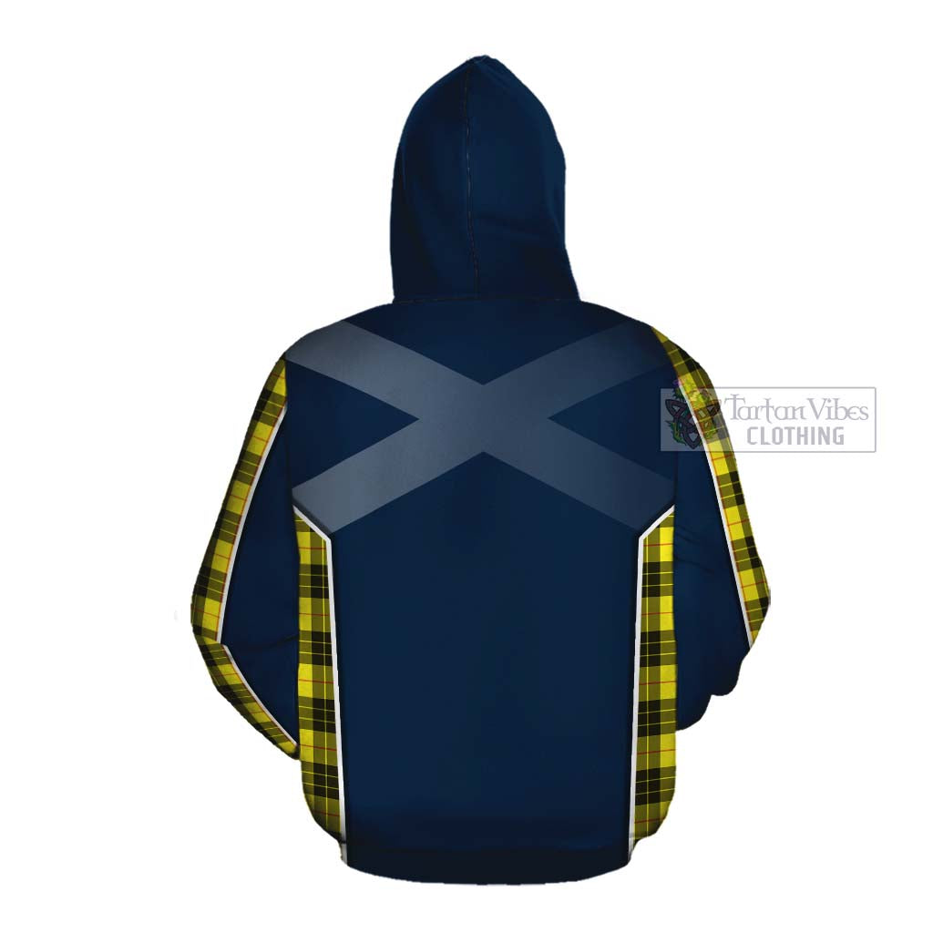 Tartan Vibes Clothing MacLeod (McLeod) Tartan Cotton Hoodie with Family Crest and Lion Rampant Vibes Sport Style