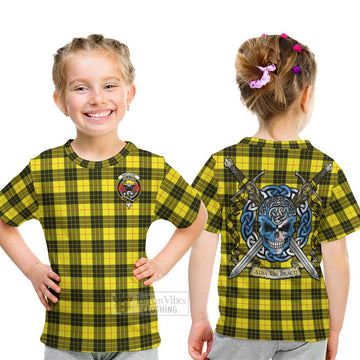 MacLeod (McLeod) Tartan Kid T-Shirt with Family Crest Celtic Skull Style