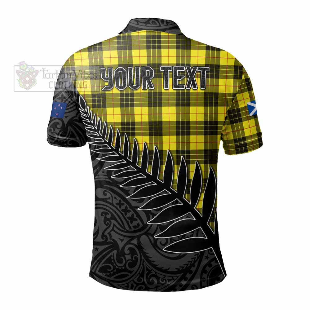 MacLeod (McLeod) Crest Tartan Polo Shirt with New Zealand Silver Fern Half Style