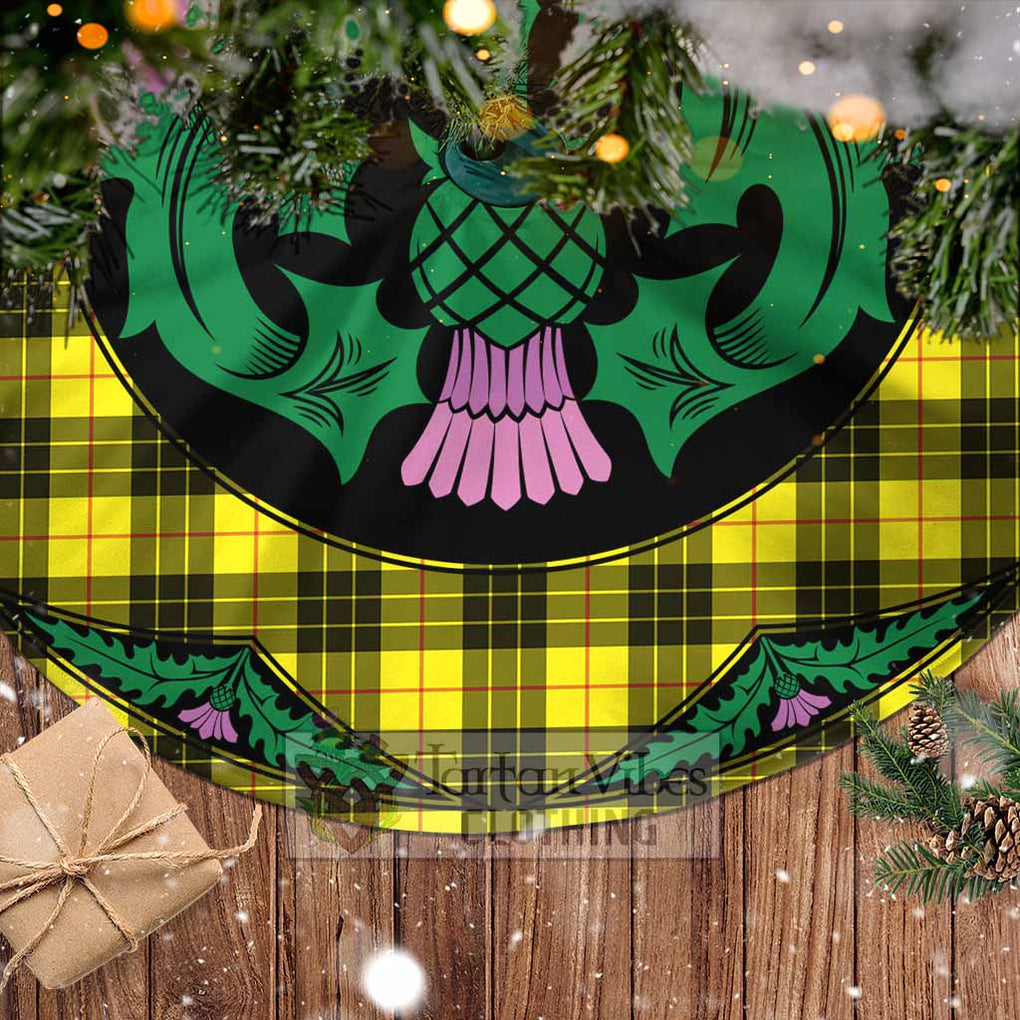 Tartan Vibes Clothing MacLeod (McLeod) Tartan Christmas Tree Skirt Scottish Thistle Style