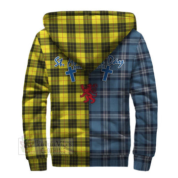 MacLeod (McLeod) Tartan Sherpa Hoodie Happy St. Andrew's Day Half Tartan Style