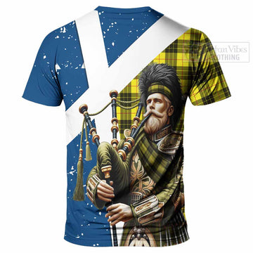 MacLeod (McLeod) Tartan T-Shirt with Family Crest Scottish Bagpiper Vibes