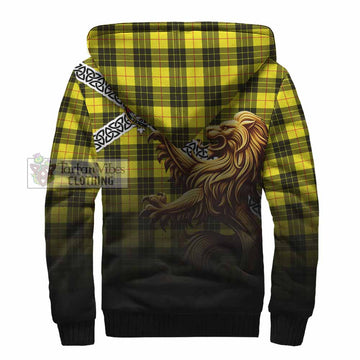 MacLeod (McLeod) Crest Tartan Sherpa Hoodie with Golden Lion Emblem Celtic Style - Tartan Vibes Clothing