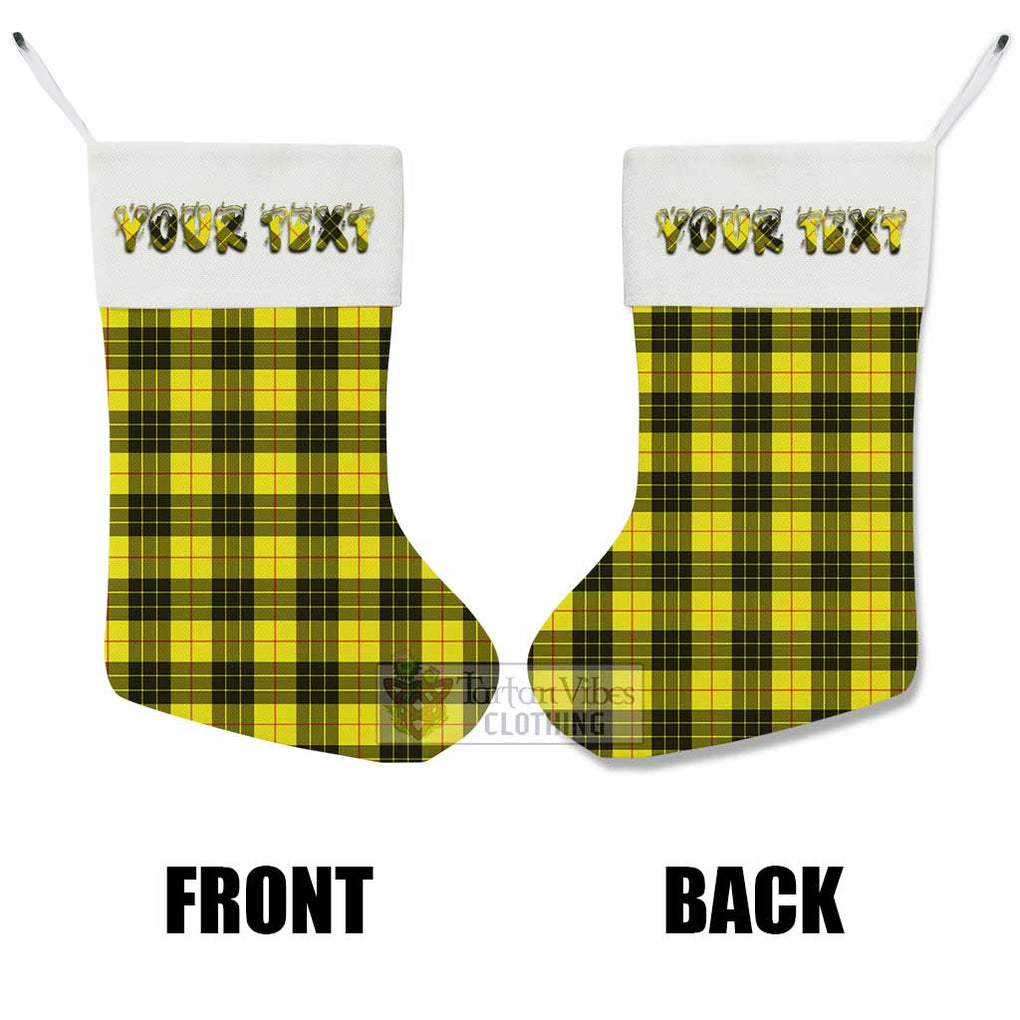 Tartan Vibes Clothing MacLeod (McLeod) Tartan Christmas Stocking with Personalized Text