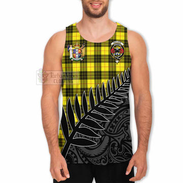 MacLeod (McLeod) Crest Tartan Men's Tank Top with New Zealand Silver Fern Half Style