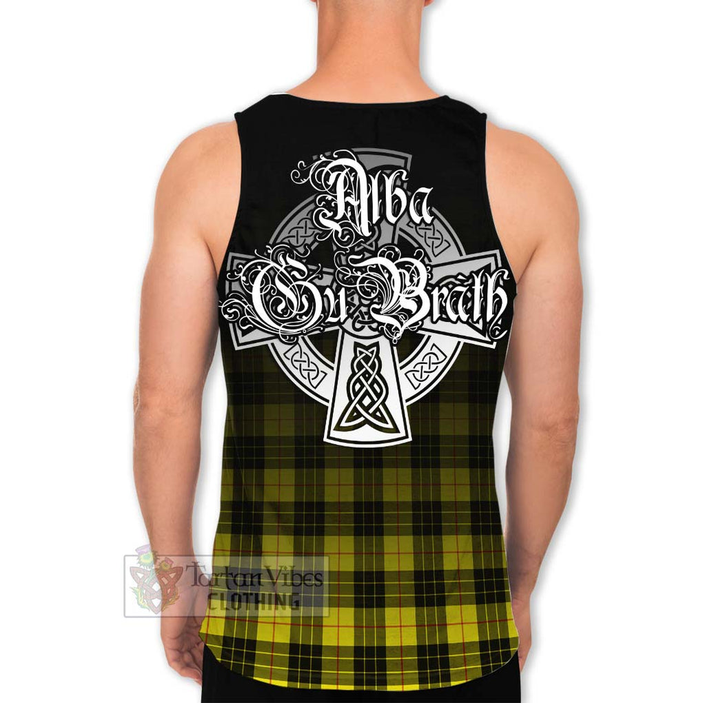 Tartan Vibes Clothing MacLeod (McLeod) Tartan Men's Tank Top Featuring Alba Gu Brath Family Crest Celtic Inspired