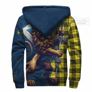 MacLeod (McLeod) Tartan Family Crest Sherpa Hoodie with Scottish Majestic Lion