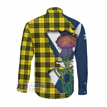 MacLeod (McLeod) Tartan Family Crest Long Sleeve Button Shirt Scottish Thistle Celtic Inspired Men's Shirt - Tartan Vibes Clothing