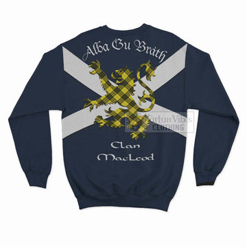 MacLeod (McLeod) Tartan Lion Rampant Sweatshirt  Proudly Display Your Heritage with Alba Gu Brath and Clan Name