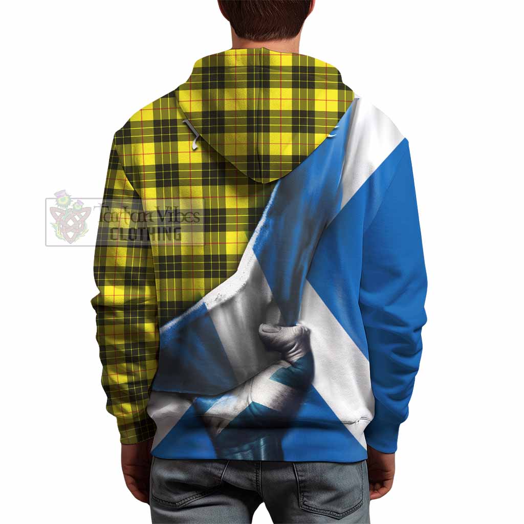 Tartan Vibes Clothing MacLeod (McLeod) Tartan Hoodie with Family Crest Scotland Patriotic Style