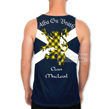 MacLeod (McLeod) Tartan Lion Rampant Men's Tank Top  Proudly Display Your Heritage with Alba Gu Brath and Clan Name