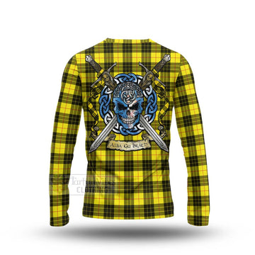 MacLeod (McLeod) Tartan Long Sleeve T-Shirt with Family Crest Celtic Skull Style