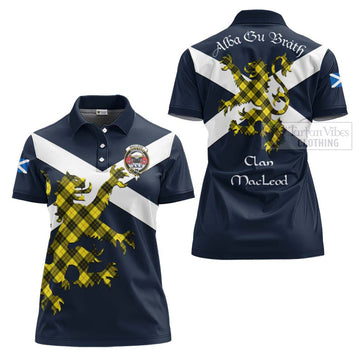 MacLeod (McLeod) Tartan Lion Rampant Women's Polo Shirt Proudly Display Your Heritage with Alba Gu Brath and Clan Name