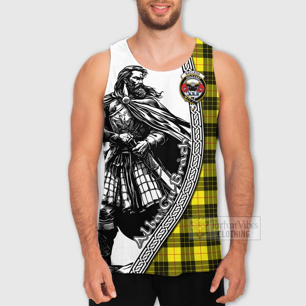 Tartan Vibes Clothing MacLeod (McLeod) Tartan Clan Crest Men's Tank Top with Highlander Warrior Celtic Style