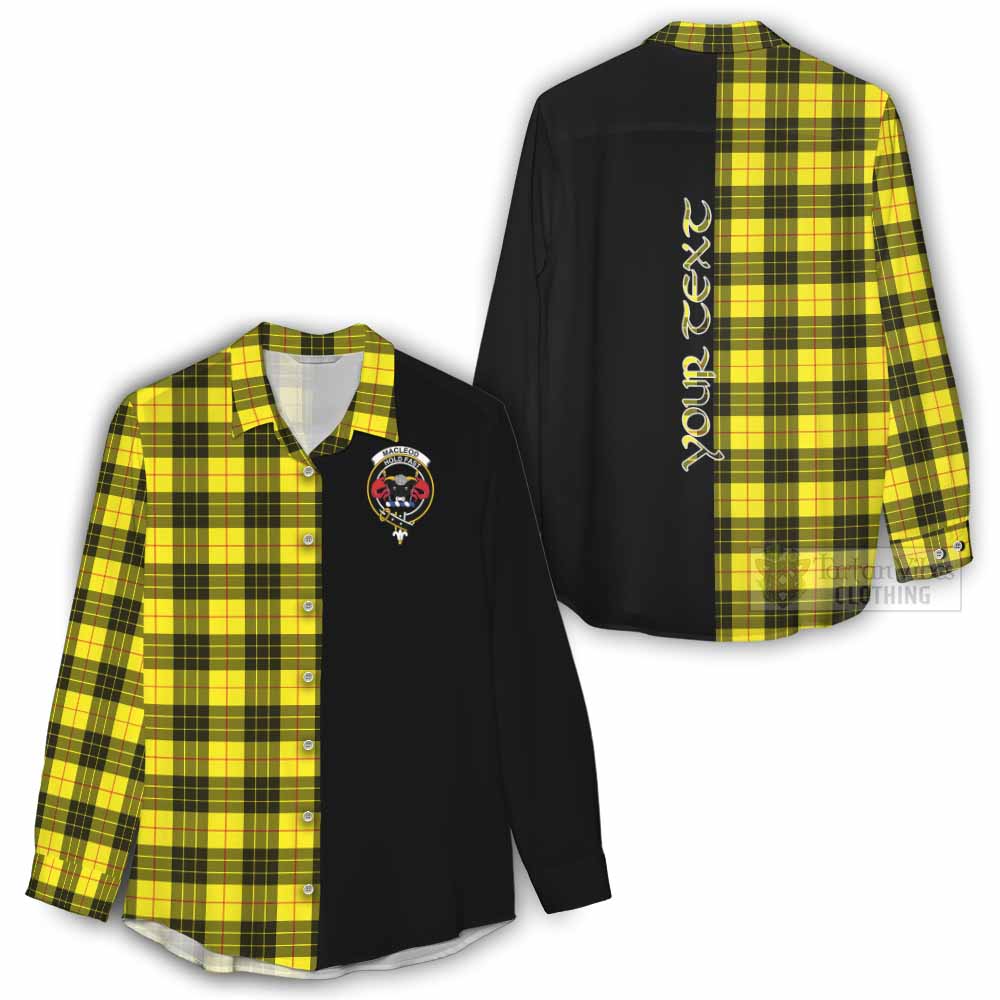 Tartan Vibes Clothing MacLeod (McLeod) Tartan Women's Casual Shirt with Family Crest and Half Of Me Style