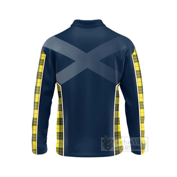 MacLeod (McLeod) Tartan Long Sleeve Polo Shirt with Family Crest and Scottish Thistle Vibes Sport Style