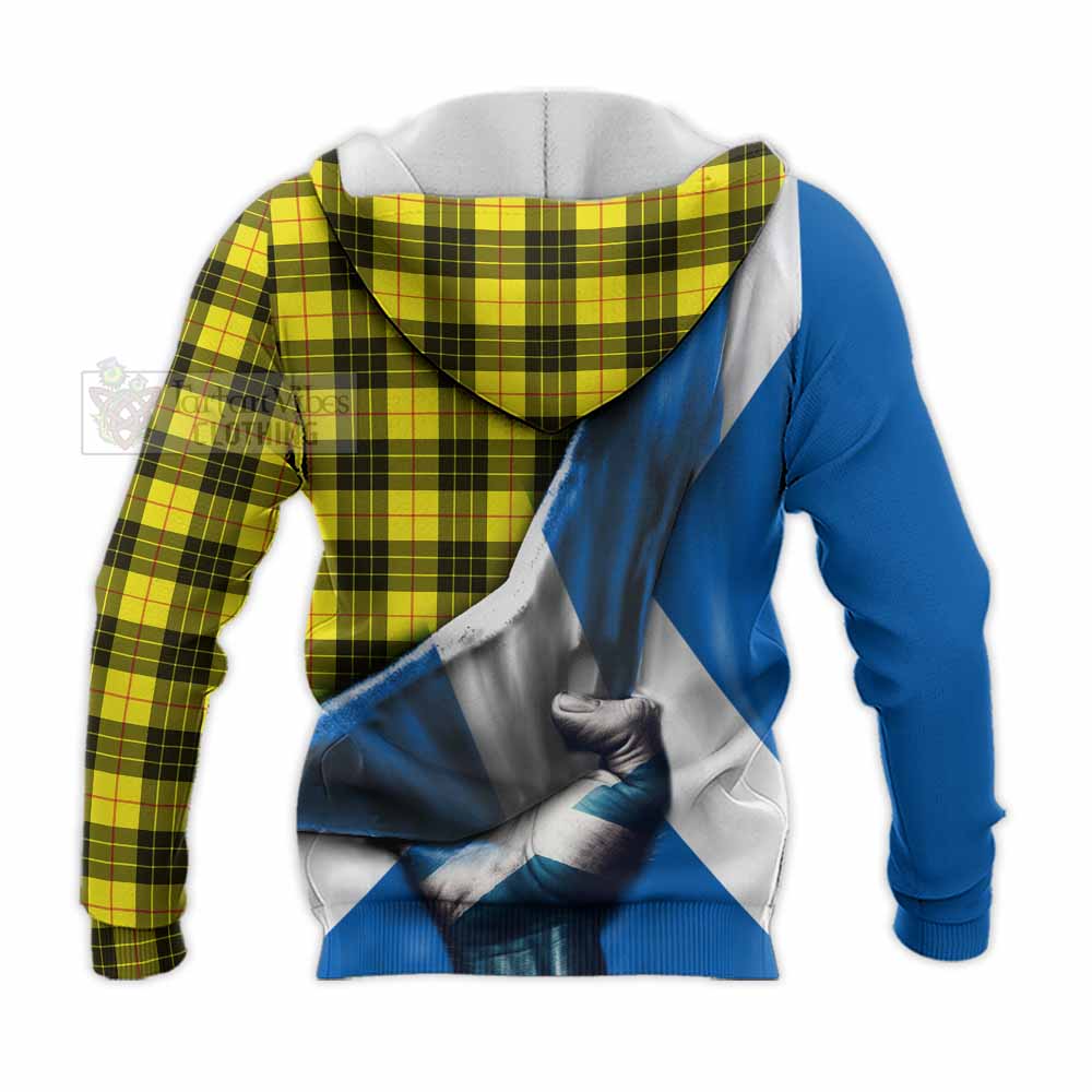 Tartan Vibes Clothing MacLeod (McLeod) Tartan Knitted Hoodie with Family Crest Scotland Patriotic Style