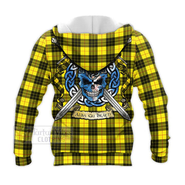 MacLeod (McLeod) Tartan Knitted Hoodie with Family Crest Celtic Skull Style