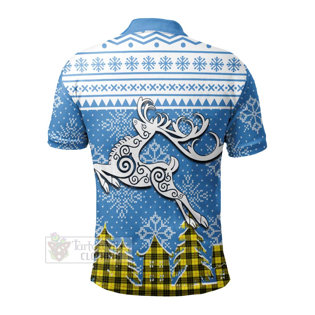 MacLeod (McLeod) Clan Christmas Polo Shirt Celtic Reindeer Style - Tartan Vibes Clothing
