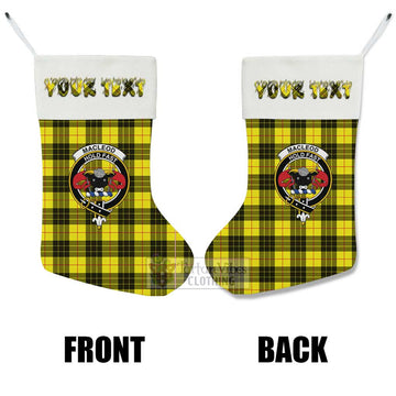 MacLeod (McLeod) Tartan Family Crest Christmas Stocking with Personalized Text