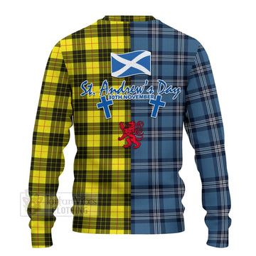 MacLeod (McLeod) Tartan Knitted Sweater Happy St. Andrew's Day Half Tartan Style