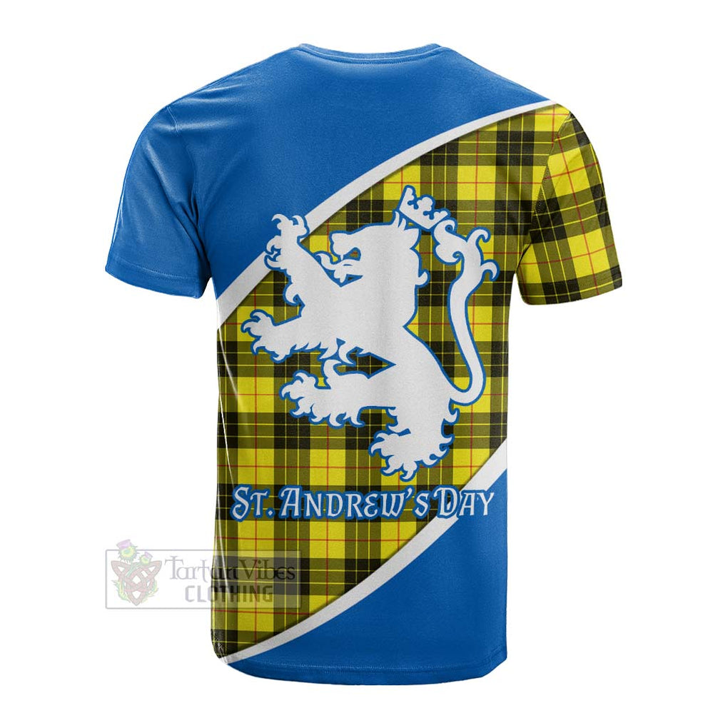 Tartan Vibes Clothing MacLeod (McLeod) Family Crest Tartan Cotton T-shirt Celebrate Saint Andrew's Day in Style