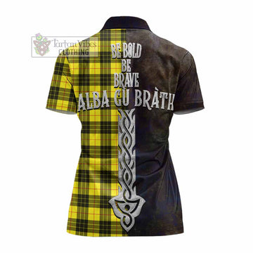 MacLeod (McLeod) Tartan Family Crest Women's Polo Shirt Alba Gu Brath Be Brave Lion Ancient Style - Tartan Vibes Clothing