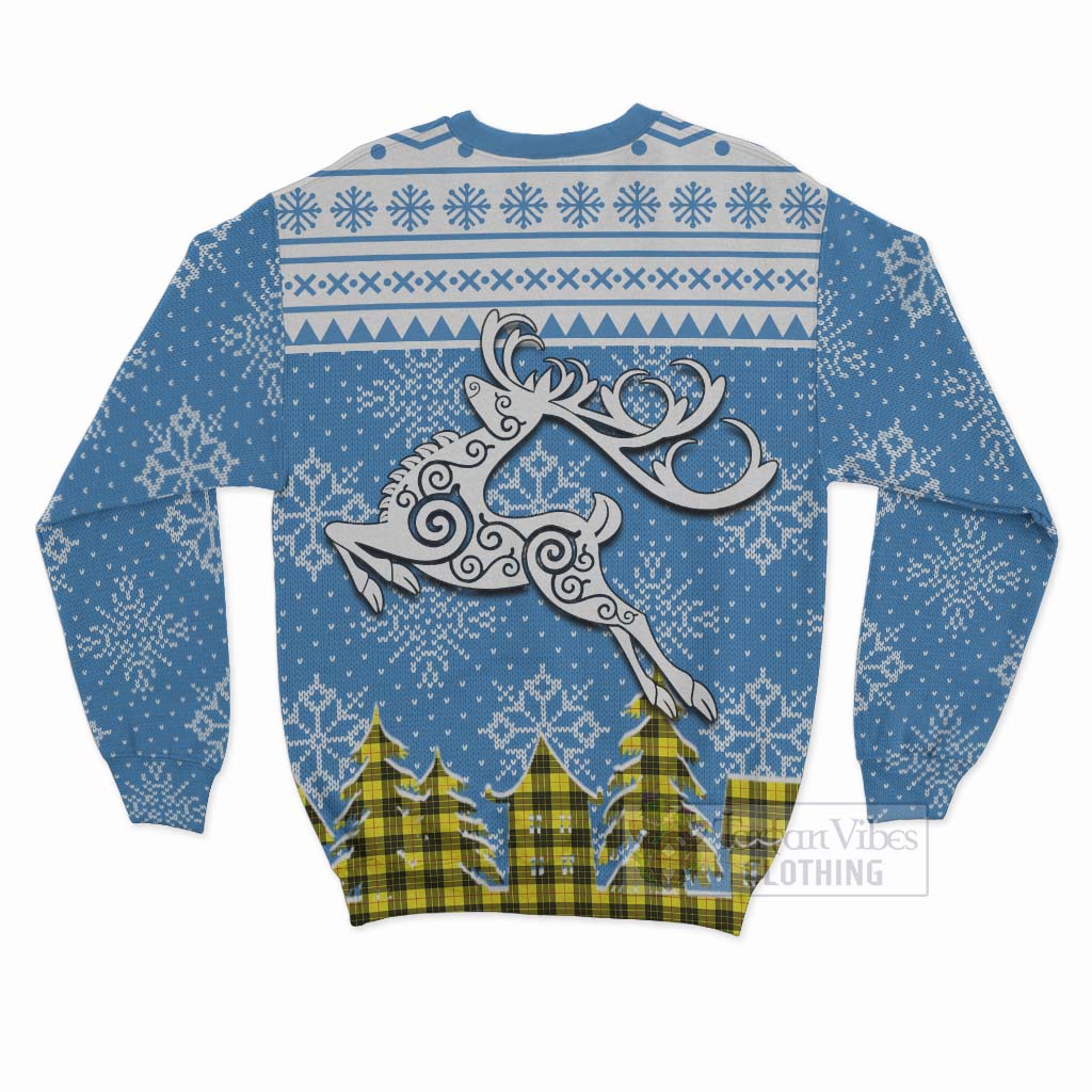 Tartan Vibes Clothing MacLeod (McLeod) Clan Christmas Sweatshirt Celtic Reindeer Style