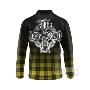 MacLeod (McLeod) Tartan Long Sleeve Polo Shirt Featuring Alba Gu Brath Family Crest Celtic Inspired